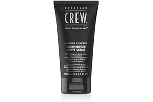 American Crew - Moisturizing Shave Cream - Crème à Raser Hydratante - Soin pour le Visage Homme - Skincare Adoucissant Barbe - Soin Barbe Homme Normales à Dures - 150ml
