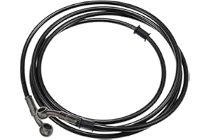 MOCNT 200cm Motorrad Bremsschlauch 28 Grad Verstärkter Hydraulischer Bremsölschlauch Motocross Bremskupplung Ölschlauch Stahl Bremsleitung Bremse Kupplung Ölleitung Schwarz