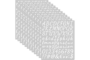 LZLPACKING 12 Sheets 912 Pieces Self Adhesive Vinyl Letter Number Stickers Kit, Mailbox Numbers Sticker for Mailbox, Alphabet Number Stickers, Decals for Sign, Kitchen,Door, Business, Addres(White)