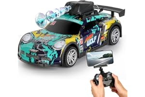 OBEST Zdalnie sterowany samochód z kamerą, 2,4 GHz, zdalnie sterowany Drift Auto App Technika, samochód wyścigowy RC, kamera off-road, idealna zabawka, prezent dla chłopców od 3, 4, 5, 6 lat