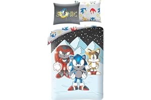 HALANTEX Sonic and Friends Tails Shadow - Juego de Cama (140 x 200 cm, Funda de Almohada, 70 x 90 cm, 100% poliéster, Multicolor