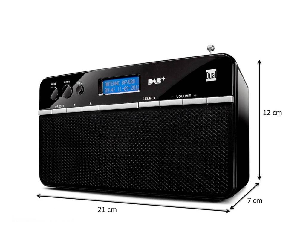 Dual DAB 18 portables Digitalradio (DAB+-/UKW-PLL-RDS-Tuner, 2 zeilige ...