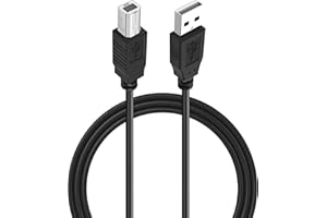 WrteEase 2M USB B MIDI Cable for Instruments, Compatible with Piano, MIDI Controller, Keyboard, Audio Interface, Recording, USB Microphone, and More