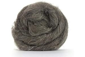 THE WOOL BARN Dark grey natural Herdwick wool rovings/tops