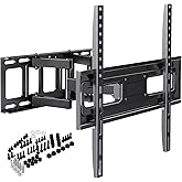 Soporte de Pared para TV 32-65 Pulgadas - Inclinación y Giratoria – MAX VESA 400x400mm - Ultra Delgado para Pantallas LED, LC