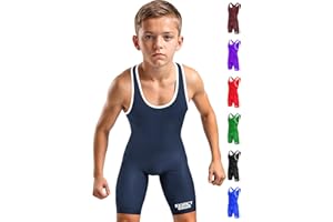 Exxact Sports Plain Wrestling Singlet, Powerlifting Singlet Youth Wrestling Singlet Men for Training (Unisex Adult/Youth)
