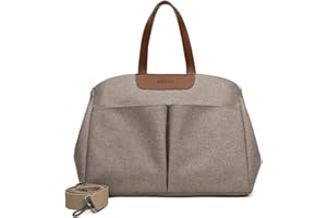 Vllcsla Wickeltasche Kinderwagen Damen Wasserdicht, mit 2 Kinderwagen Haken & Isoliertasche, Elegante Wickeltasche Große, Universal Baby Taschen Multifunktions für Mama Papa, 38x15x27 cm