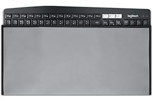 kwmobile Housse Clavier Ordinateur Compatible avec Universal Keyboard (L) - Protection Clavier PC Gris Clair