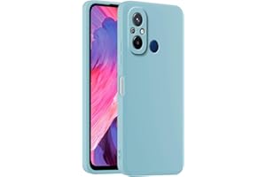 HULLIN Custodia per Telefono in Silicone Colorato, Adatta per Redmi 12C / Redmi 11A (6.71") - Azzurro