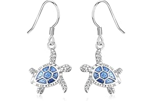 LINSTER Boucles d'oreilles étoile de mer/sirène/tortue de mer pour femmes en argent sterling 925 pendantes de plage boucles d'oreilles hawaïennes mer océan bijoux cadeaux pour femmes filles