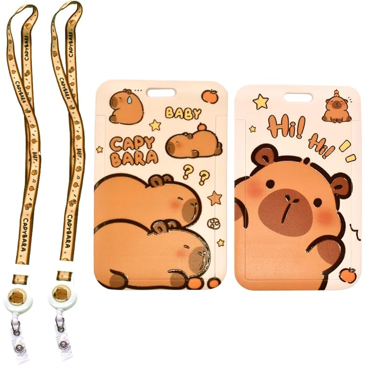 Capybara - Porte-badge Coulissant Avec Lanière Détachable - Étui De