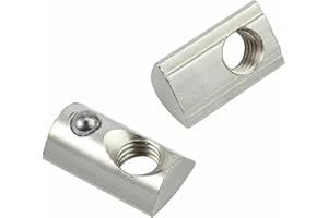 URCHEERS 100 x Tuerca ranurada M6/M8 tipo St Nut, con bola de resorte, centrado de bola, puente de aluminio, perfil de acero, ranura 8, para perfil de aluminio (M8)