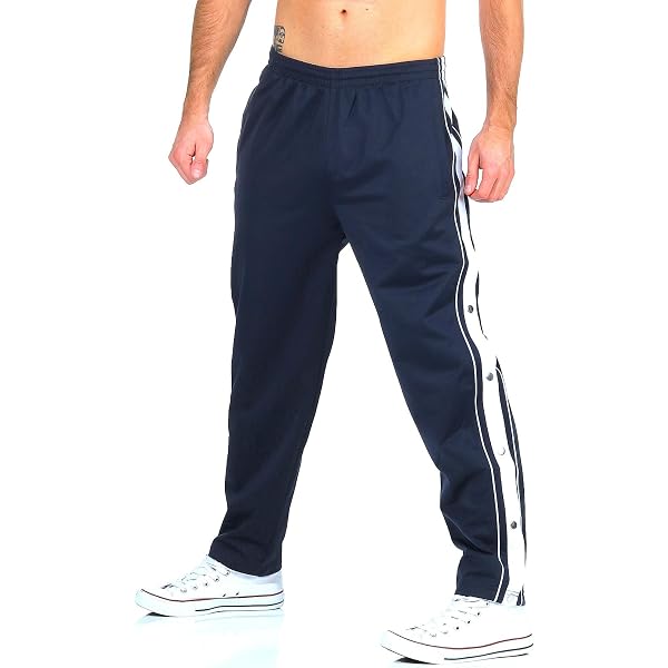 Pantalon De Survêtement à Boutons Latéraux - Coupe Ample Décontractée - Homme Et Femme - Pour Sport, Jogging Ou Lounge
