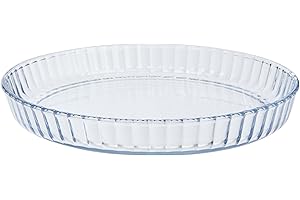 IBILI 480528 Moule à Tarte Dentelé, Verre, Transparent, 28 x 3,5 cm