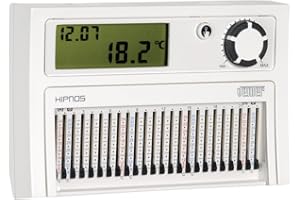 VEMER VE013900 HIPNOS - Cronotermostato da Parete a Cursori per Caldaia, Programmazione Giornaliera, Alimentazione a Batterie, Bianco