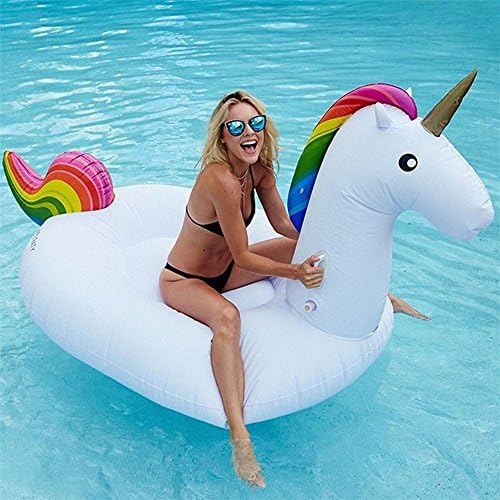 JYSPORT Inflatable Unicorn Pool Floats Pegasus buoy - Outdoor Swimming Pool Lounger Floatie Lounge