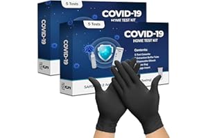 eatasty SARS-CoV-2 Antigen Test Kit | Covid 10 Test & 10 Pair Black Disposable Gloves Black | Result in 15 Minutes | Easy to use at Home (10)