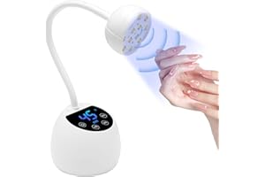 CGBE Lampada UV LED Unghie Con Sensore Automatico Intelligente e Display LCD, 12 Perline LED, 4 Timer, 36W Mini Asciuga Unghie Portatile Per Salone e Casa