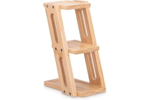 Homede Soporte para plantas de madera de bambú, multifuncional, estantería pequeña, 9,2 x 19 x 25 cm, tutú