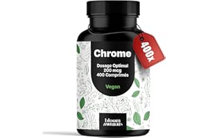 BLOOM NATURALS BEAUTY SUPPLEMENTS Chrome Complément Alimentaire - 400 Comprimés - Picolinate de Chrome Vegan - Produit en Allemagne - Chromium Picolinate
