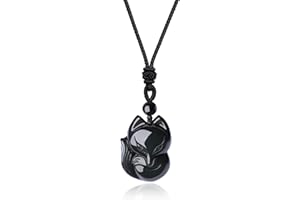 COAI Fox Necklace for Women Men, Healing Crystal Necklace