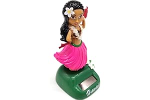 OTHERWAY Voiture - Danseuse Hawaienne, Hawaii Fille Secouant La Tête, Solaire Beauté Jupe Balançoire Pièce Poupée Danse Jouet Bureau Fournitures Maison Décoration Intérieure