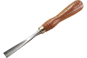 Faithfull rak skölp för träsnideri 16 mm (5/8 tum) | Rak skölp, polerat stålblad, handtag i FSC®-certifierad valnöt, djupt sittande tånge, järnhylsa för urholkning och snideri