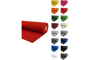 JARDIN202 - Alfombra para eventos | Moqueta ferial 1m de ancho | 1 metro (Ancho) x 5 metros (Largo) (10 - Rojo)