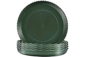 TStarJungle 5 Pack Plant Saucers, Flower Pot Drip Trays for Indoor/Outdoor Plants Garden Saucers Plant Pot Saucer Trays, Surface Protection for Household Plants - 35cm