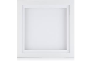White 3D Deep Box Picture Frame Display Memory Box For Medals Memorabilia Flowers etc (10x10) by Picture Framing Direct