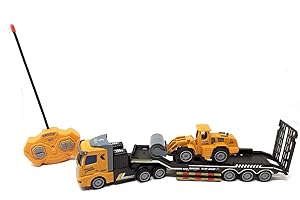 Brigamo Zdalnie sterowany samochód ciężarowy RC z pojazdem budowlanym