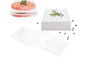GOURMEO® Burger - Carta da forno per hamburger, 14 x 14 cm, 1000 pezzi, antiaderente, per hamburger, cheeseburger, per grigliare