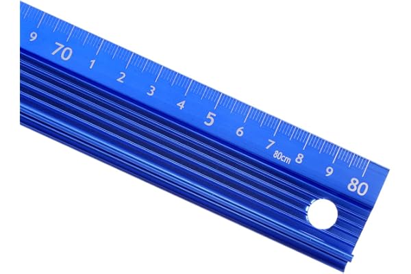 Kozelo Aluminiumlegering 80 cm precisionsmetalllinjal – skyddande, halkfri, anti-läckage för kontor, ritning, skärning