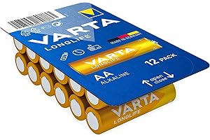 Varta Pila Longlife Power AA Mignon LR06 (paquete de 12 unidades), pila alcalina - «Made in Germany» - Adecuado para juguetes, linternas, mandos y otros aparatos que funcionan con pilas