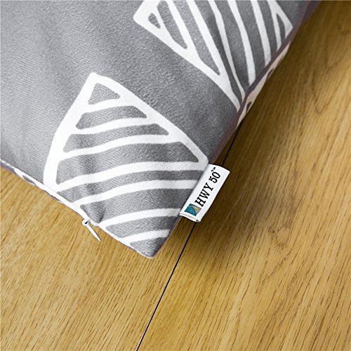 Highway 50 Kaschmir Deko Kissen/Kopfkissen (Set von 2) Strand, Polyester, grau, 45×45CM - 5