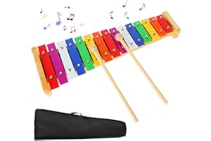 JEONDFG 1 Pezzi Xilofono,Bambini Xilofono,Colorato Xilofono Legno,Xilofono con 2 Bacchette,Musical Giocattoli Xilofono,Strumento Xilofono,Colorati Strumento Xilofono,Xilofono Colorato per Adulti e Bambini