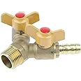2 Ways Natural Gas Hose Connector Splitter Gas Pipeline Adapter Y Connector Brass 20mm