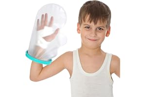 WenYa Housse de plâtre imperméable pour enfants avec anneau d'étanchéité, protection de douche réutilisable pour adolescents blessés à la main