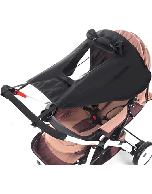 Pare-Soleil Poussette Universel KQDRAVINE - Protection UV UPF50+, Fenêtre De Visualisation, Imperméable