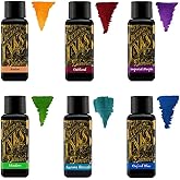 Diamine Fountain Pen Ink 30 ml – Colour Palette – 6 x Bottles – Amber, Oxblood, Imperial Purple, Aurora Borealis, Oxford Blue