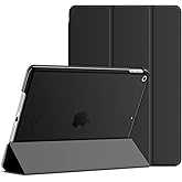 JETech Custodia per iPad 9ª/8ª/7ª Gen 10,2", Nero | Cover per 10,2" 2021/2020/2019 Modello, Retro Traslucido Sottile, Support