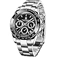 Pagani Design Men's Quartz Watch Japanese Movement Sports Chronograph Stainless Steel Multi-Function Waterproof Watch, bracelet