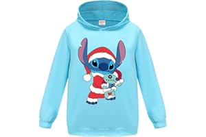 OAIXIUR Girls Blue Cat Hoodies Fashion Cartoon Sweatshirt for Kids