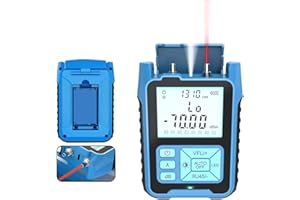 GUAKIILI Mini-wattmètre optique tout-en-un, localisateur visuel de défauts 10 mW, testeur de fibre optique, plage de mesure : -70 à +10 aBm, Aucune fonction de testeur ou de connecteur RJ45