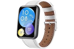 AIREWIKI Lederarmband Armbänd Kompatibel mit Huawei Watch Fit 2 Für Damen Herren Echte Ersatzband mit Uhrenarmband Für Huawei Watch Fit 2