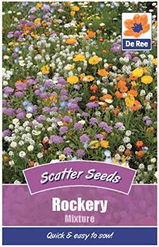 2 Packs of Rockery Mixture Scatter Flower Seeds, Approx 250 seeds per pack, 500 in total!