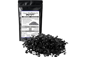 CLEAN CARBON 24 POWERED BY CLEAN PROCESS 5 litros de granulado de carbón activado de cáscara de coco para la purificación del aire (3,4-4,8mm / 4x6mesh) [clase energética A]