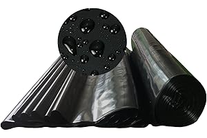 JIAOLUN123 Teichfolien HDPE Teichmembran 0.5mm Stärke Fisch und Pflanzenfreundlich Teichhäute UV- und witterungsbeständig Schwimmteich Folie Teichplane schwarz Liner Garten- und Teichzubehör (1×3m)