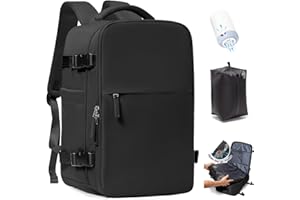 SZLX Sac à Dos Voyage Babine Sous Vide avec Pompe 40x30x20 Bagage Cabine 40x20x25 Sous Vide pour Ryanair Wizz air Easyjet Bagage à Main Femme Homme avec Compartiment Chaussures,Valise Sous Vide