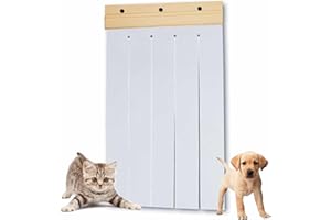 boutiquechatetchien Porte Niche Chat et Chien Porte Transparente Plastique (L 21 x H 29 cm) Maison d'Extérieur Cabane Distribué par Une Petite Entreprise Française